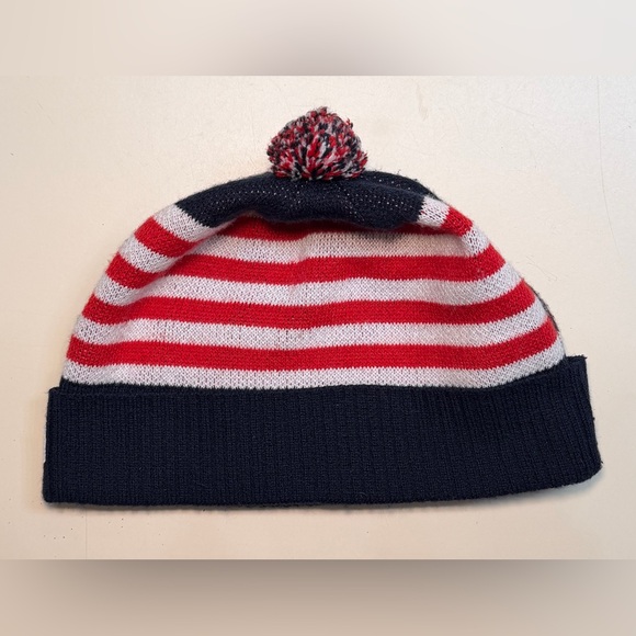 Swix Ski Hat American Flag Knit Red White & Blue Mini PomPom - Picture 4 of 7